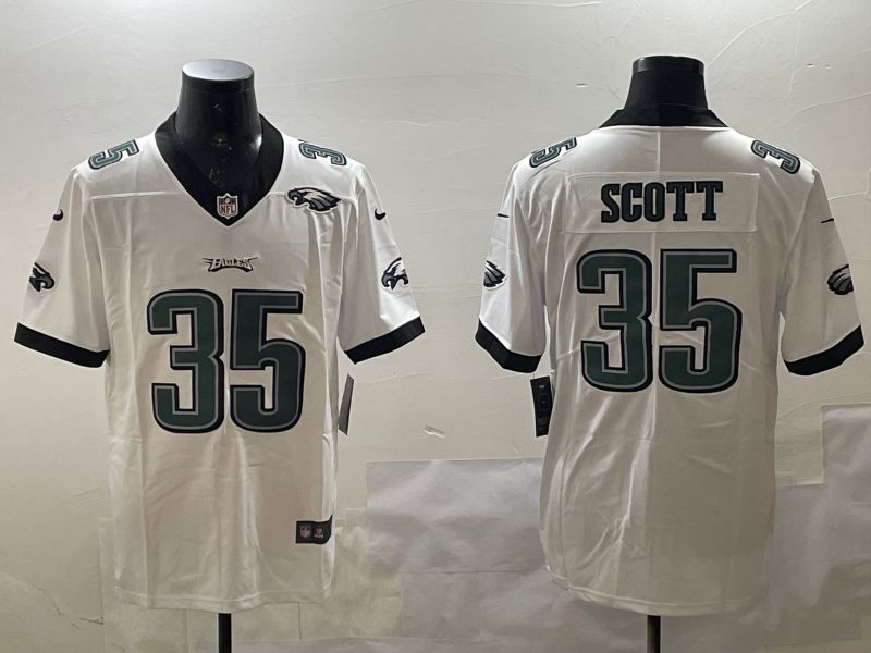 Men Philadelphia Eagles #35 Scott White Second generations 2025 Nike Vapor Limited NFL Jersey style 2->philadelphia eagles->NFL Jersey